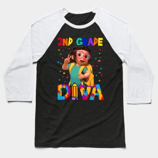 2nd Grade Diva Back To School Baseball T-Shirt